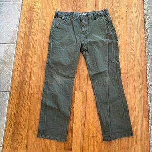 $60 Carhartt Rugged Flex relaxed fit duck utility work pant green 38x32